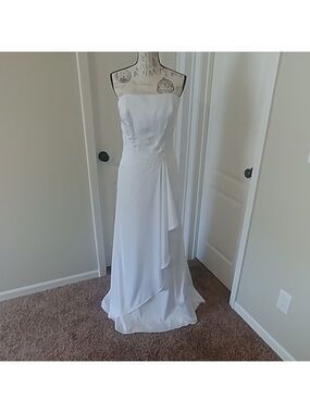 NWT Eden Bridals White Simple Destination Wedding Dress 10/street 8